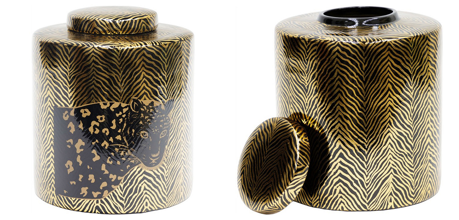 Ваза Leopard Vase black and gold 25 Ваза Leopard Vase black and gold 25 - Loft-Concept в Тюмени