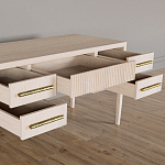 Большой Рабочий стол Primo с 5 выдвижными ящиками Светлый дуб варинант исполнения - 5 | Loft Concept в Тюмени