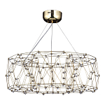 Люстра с тонкой металлической конструкцией цвета золото Quasar варинант исполнения - 1 | Loft Concept в Тюмени