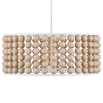 Люстра в форме цилиндра с вставками из деревянных бусин Wooden Beads варинант исполнения - 1 | Loft Concept в Тюмени