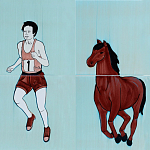 Дизайнерская плитка Конь бегун варинант исполнения - 2 | Loft Concept в Тюмени