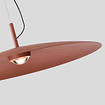 Подвесной светильник круглой формы с коричневым металлическим абажуром Halo Drift варинант исполнения - 2 | Loft Concept в Тюмени