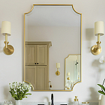 Зеркало в золотой деревянной раме Riviera варинант исполнения - 3 | Loft Concept в Тюмени