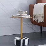 Дизайнерский журнальный стол с круглой столешницей на чёрно-белом основании Muruv варинант исполнения - 1 | Loft Concept в Тюмени