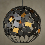 Люстра в форме сферы с декором из металлических квадратов Path to the Stars варинант исполнения - 3 | Loft Concept в Тюмени