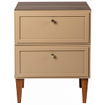 Тумба прикроватная бежевая из массива бука с 2-мя ящиками Wenge Light варинант исполнения - 2 | Loft Concept в Тюмени