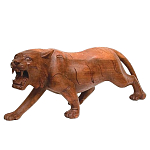 Статуэтка в виде тигра из дерева суар Predator варинант исполнения - 1 | Loft Concept в Тюмени