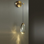 Бра с плафоном в форме капли Crystal Transparent Drop варинант исполнения - 3 | Loft Concept в Тюмени