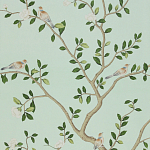 Обои ручная роспись Gustavian Garden Spring on white dyed paper варинант исполнения - 2 | Loft Concept в Тюмени