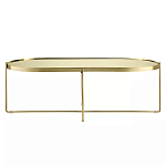 Кофейный столик овальный золотой Modern Mirror Gold Table варинант исполнения - 2 | Loft Concept в Тюмени