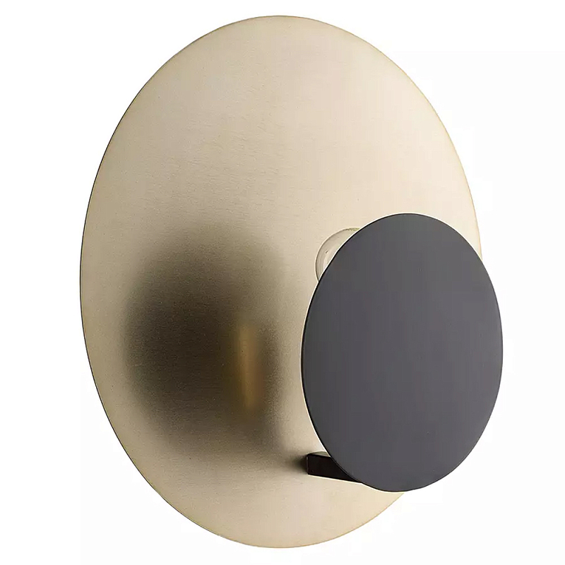 Бра круглое в сочетании золотистого и чёрного цвета Round Sconce Gold and Black Черный Золотой Бра круглое в сочетании золотистого и чёрного цвета Round Sconce Gold and Black Черный Золотой в Тюмени | Loft Concept