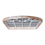 Зеркало-окно настенное в венецианском стиле с деревянной рамой бежевого цвета Venetian Smooth варинант исполнения - 3 | Loft Concept в Тюмени