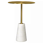 Кофейный столик с круглой столешницей на белом мраморном основании Original Foundation варинант исполнения - 3 | Loft Concept в Тюмени