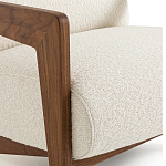 Кресло с обивкой из белого букле Armchair White Boucle варинант исполнения - 3 | Loft Concept в Тюмени
