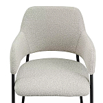 Стул мягкий с подлокотниками Chair Gray Upholstery Boucle варинант исполнения - 5 | Loft Concept в Тюмени