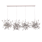 Люстра подвесная из четырех частей с металлическими круглыми элементами Terzani Argent варинант исполнения - 3 | Loft Concept в Тюмени