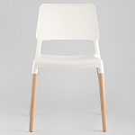 Пластиковый стул на ножках из массива бука Ferret White 4 шт варинант исполнения - 3 | Loft Concept в Тюмени