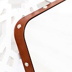 Зеркало прямоугольное в металлической раме с кожаной отделкой Loft in Reflection варинант исполнения - 4 | Loft Concept в Тюмени