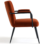 Кресло бархатное с подлокотниками на металлическом каркасе Oriel Retro Armchair варинант исполнения - 3 | Loft Concept в Тюмени