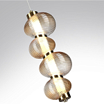 Подвесной светильник с 4-мя рифлеными стеклянными шарами Marcelh Light варинант исполнения - 9 | Loft Concept в Тюмени