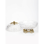 Конфетница из прозрачного рельефного стекла Eden Garden варинант исполнения - 4 | Loft Concept в Тюмени