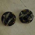 Круглая подставка под благовония из эпоксидной смолы с цветами черная Epoxy Resin Flowers Incense Stand Black варинант исполнения - 2 | Loft Concept в Тюмени