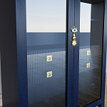 Дизайнерский шкаф витрина Elsa Dreams Blue с 4-мя ящиками варинант исполнения - 4 | Loft Concept в Тюмени