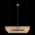 Люстра с квадратным каменным плафоном Calcite Square Light варинант исполнения - 1 | Loft Concept в Тюмени