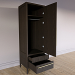 Узкий Шкаф Primo с 2 выдвижными ящиками Темный орех варинант исполнения - 7 | Loft Concept в Тюмени