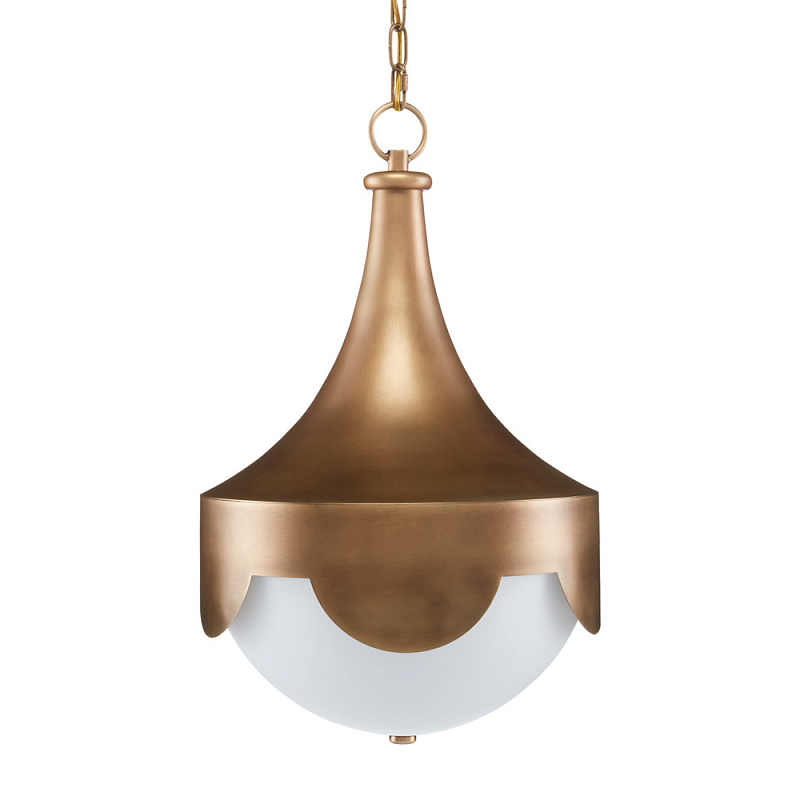 Подвесной светильник светодиодный с каркасом в форме купола Lantern under the Dome Золотой Белый Подвесной светильник светодиодный с каркасом в форме купола Lantern under the Dome Золотой Белый в Тюмени | Loft Concept