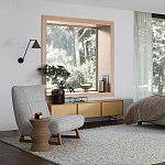 Приставной стол с отделкой из джута Juti D30 см варинант исполнения - 6 | Loft Concept в Тюмени