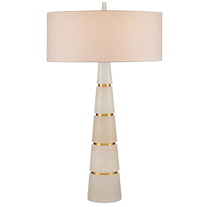 Настольная лампа с конусовидным каменным корпусом Regency