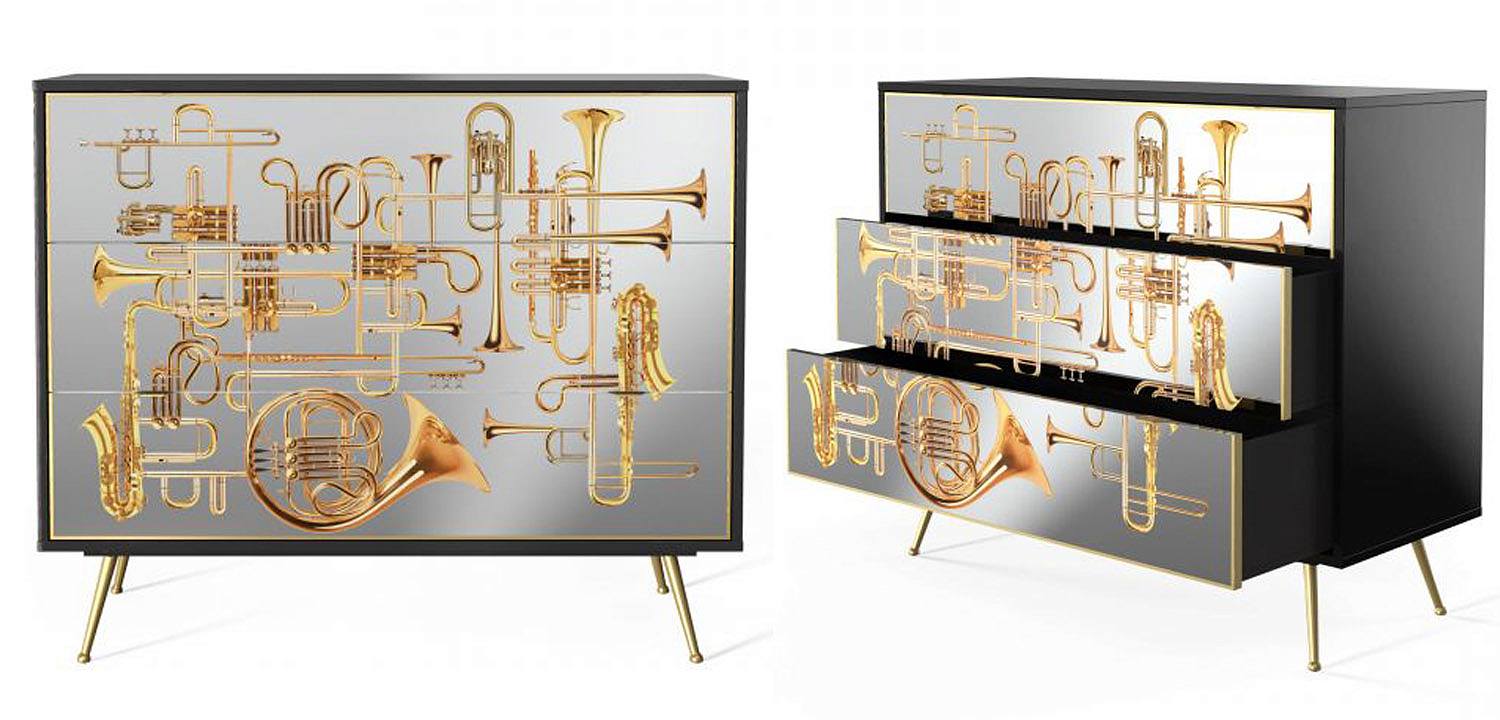 Комод Seletti Chest of Three Drawers Trumpets Комод Seletti Chest of Three Drawers Trumpets - Loft-Concept в Тюмени