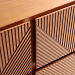 Комод с геометрическим рисунком на ящиках Anders Dark Wood варинант исполнения - 4 | Loft Concept в Тюмени