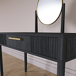 Туалетный Стол с зеркалом Primo Черный дуб варинант исполнения - 5 | Loft Concept в Тюмени