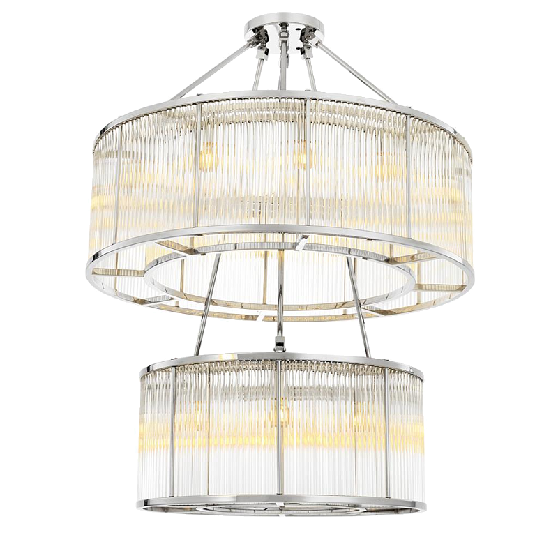 Люстра Chandelier Bernardi Nickel Никель Прозрачный в Тюмени | Loft Concept 