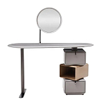 Консоль с зеркалом и  3-мя вращающимися ящиками Eloida варинант исполнения - 1 | Loft Concept в Тюмени