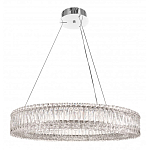 Люстра подвесная круглая из прозрачного хрусталя с корпусом из металла цвета хром Selfsufficient варинант исполнения - 5 | Loft Concept в Тюмени