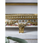 Чаша с цветочным орнаментом на бронзовых ножках Eden Garden варинант исполнения - 4 | Loft Concept в Тюмени