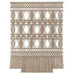 Панно на стену плетеное Макраме бежевый цвет  варинант исполнения - 13 | Loft Concept в Тюмени