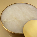 Бра в форме диска из бежевого алебастра Cryptocrystalline Stone варинант исполнения - 2 | Loft Concept в Тюмени