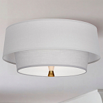 Потолочный светильник круглый серый с тканевым абажуром Ground Gray варинант исполнения - 2 | Loft Concept в Тюмени