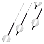 Люстра светодиодная каскадная с 4-мя сферическими стеклянными плафонами Splatter варинант исполнения - 4 | Loft Concept в Тюмени