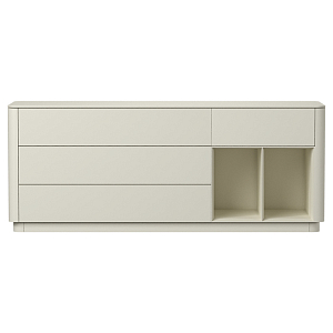 Тумба молочного цвета с ящиками и полками Tammi 