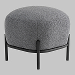 Пуф Стоун букле Fluffy темно-серый варинант исполнения - 1 | Loft Concept в Тюмени