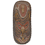 Деревянная расписная маска ручной работы Great Papuan Mask варинант исполнения - 1 | Loft Concept в Тюмени