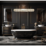 Люстра овальная с мозаичным хрустальным оформлением Sparks of Crystal варинант исполнения - 3 | Loft Concept в Тюмени