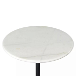 Кофейный столик с белой мраморной столешницей на черном основании Tall Coffee Black and White Table варинант исполнения - 4 | Loft Concept в Тюмени