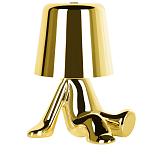 Настольная лампа фигурная золотого цвета с гладким абажуром Высота 17 см Sophia варинант исполнения - 2 | Loft Concept в Тюмени