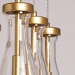 Люстра с 7-ю прозрачными плафонами из стекла в форме капли Lucid Rain  варинант исполнения - 9 | Loft Concept в Тюмени